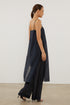 sleeveless semi-sheer top